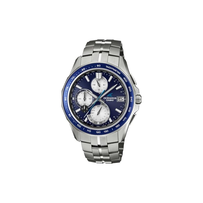 [Casio] Oceanus Manta Bluetooth-enabled, radio-controlled, solar-powered, sapphire glass, men's watch, blue. [Domestic genuine product]