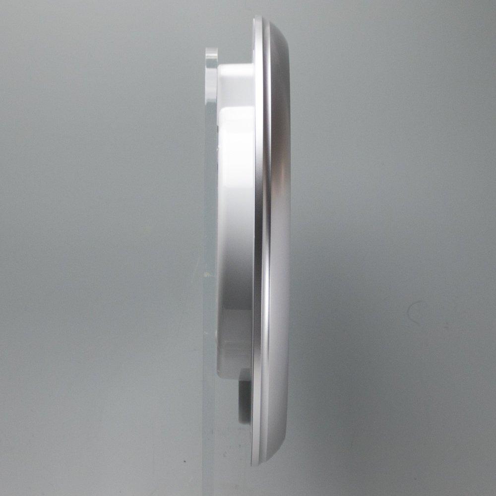 Seiko Clock KX218S Analog Wall Silver Metallic Office-Style Radio-Controlled Clock,