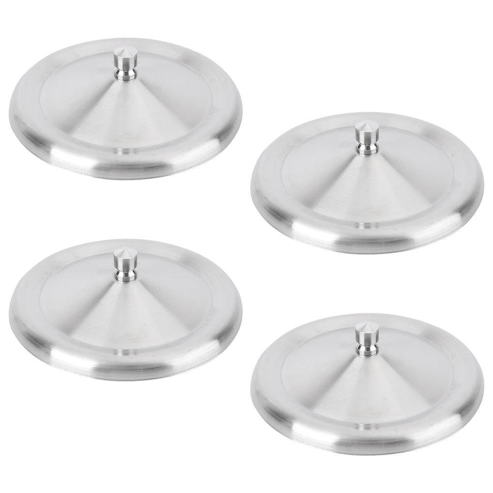 4pcs Stainless Steel Cup Reusable Sealing Lid For Water Tea Coffee Mug Replacement Universal Round Metal Lid Home Kitchen