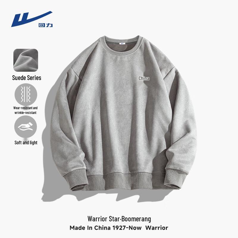 Warrior Men s Heavyweight Suede Fleece Crewneck Sweatshirt M