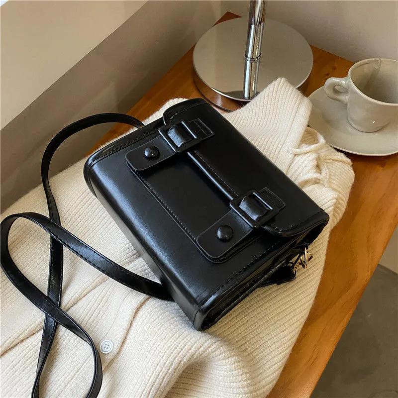 WTEMPO Casual Solid Color High Grade Retro Single Shoulder Bags Women Autumn Winter Versatile Elegant Crossbody Bags