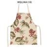 Tropical Plants Pattern Kitchen Aprons for Women Men Cooking Linen Sleeveless Animal Zebra Monkey Apron Baking Accessories Bibs