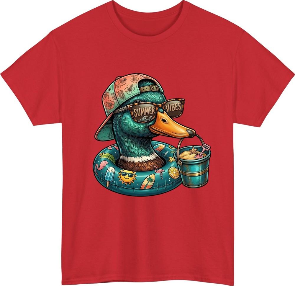 Summer Vibes Duck Cool TShirt Beach Vibes Unisex Tee Top S