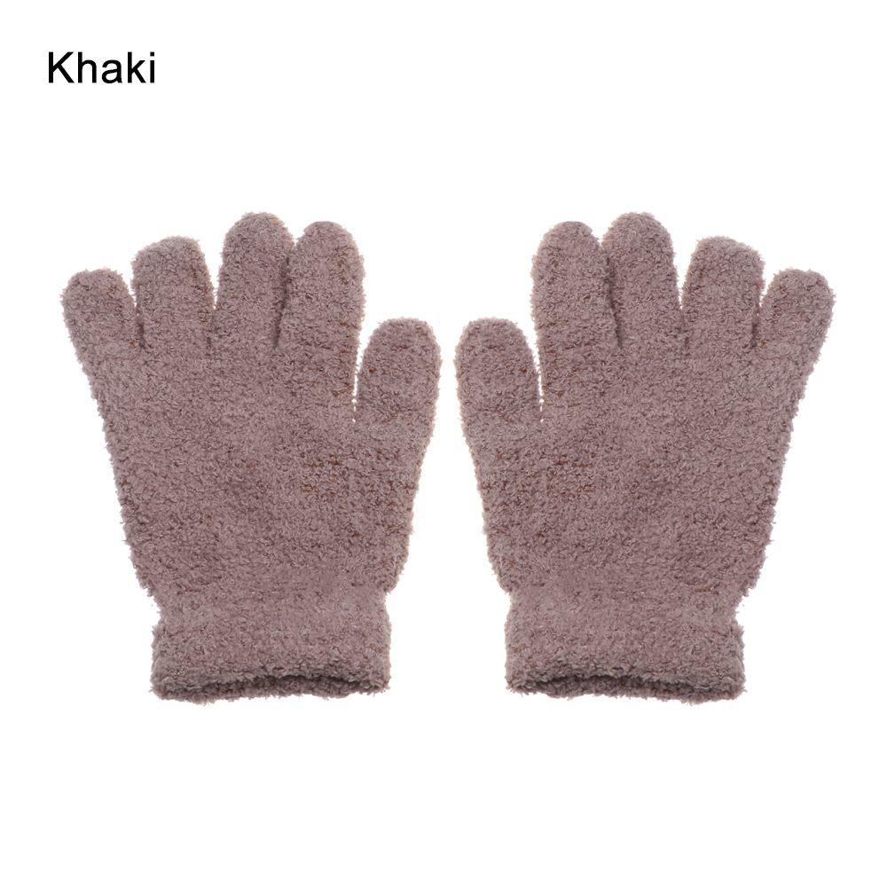 Hot Sale Winter Baby Lovely Soft Warm Kids Gloves Coral Plush Mittens Candy Color Full Fingers