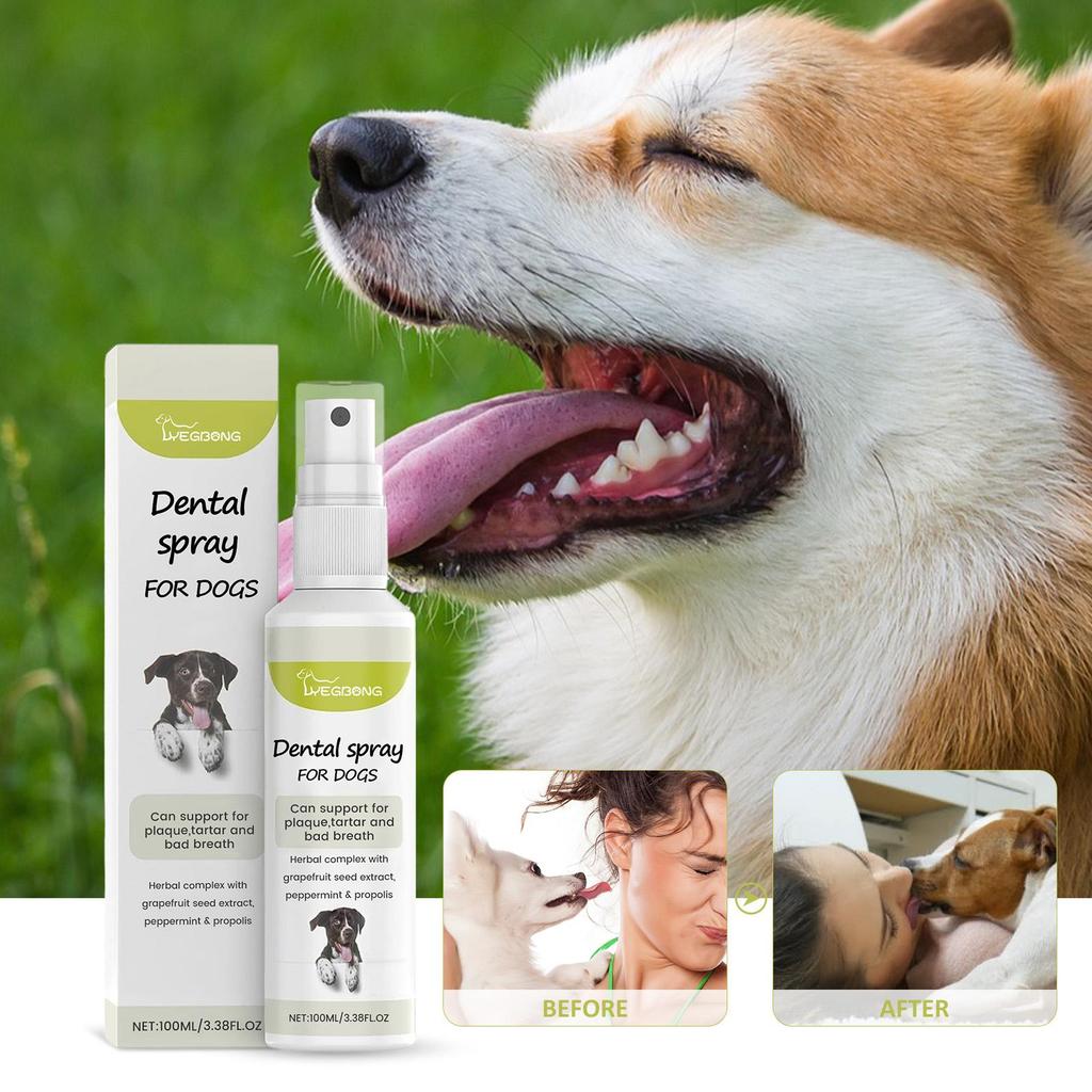 Pet Oral Cleaning Spray Mouth Tartar Plaque Clean Kitten Bad Breath Removal Dntal Calculus Prevention Cat Breath Freshen Liquid