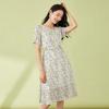 Women's Elegant Floral Print Midi Dress