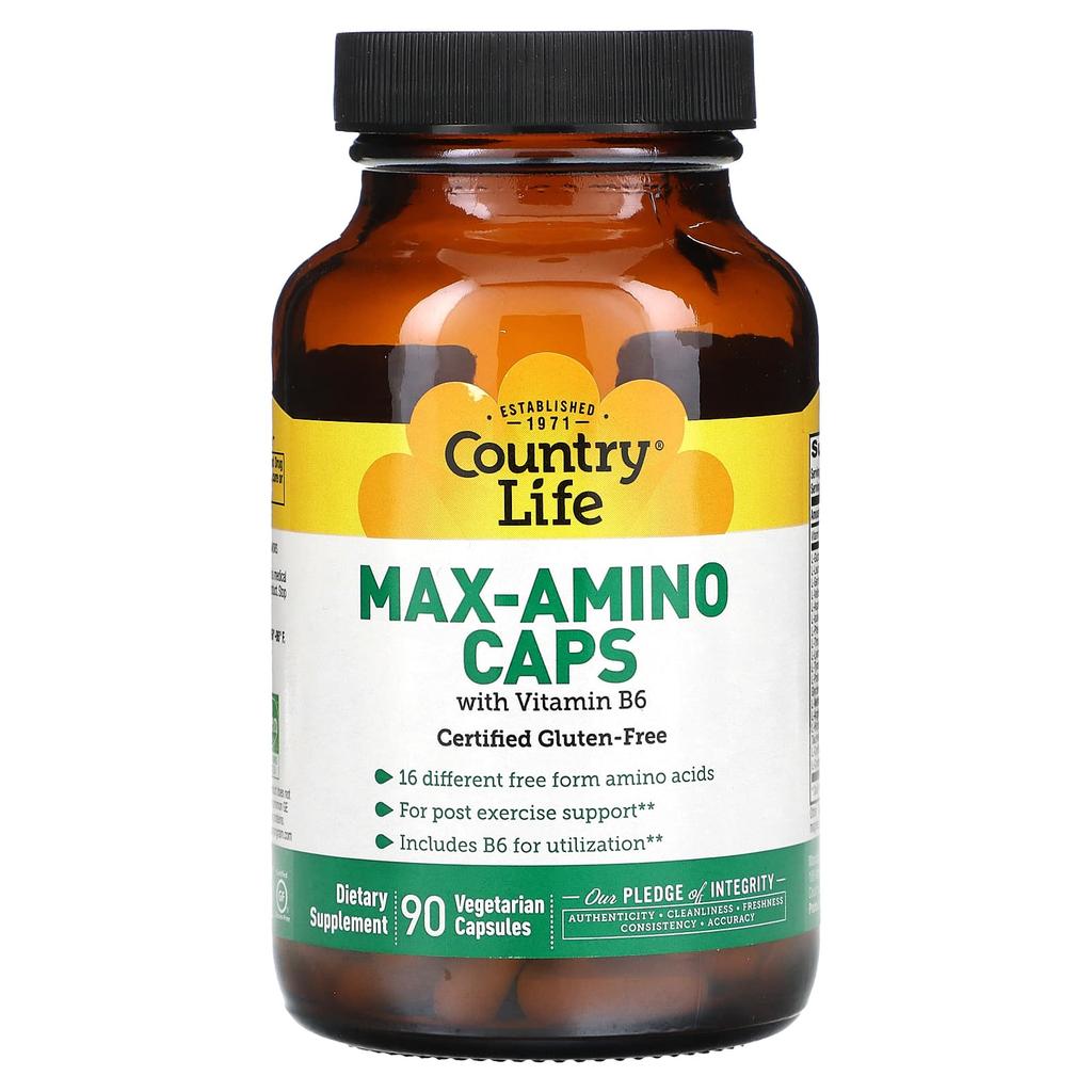 Max-Amino Capsules, with Vitamin B6, 90 Veggie Capsules