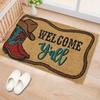 Welcome Y'all Cowboy Boot Doormat Absorbent Machine Mat with Western \for KitchenLiving Room Bedroom Bathroom Laundry Room Decor