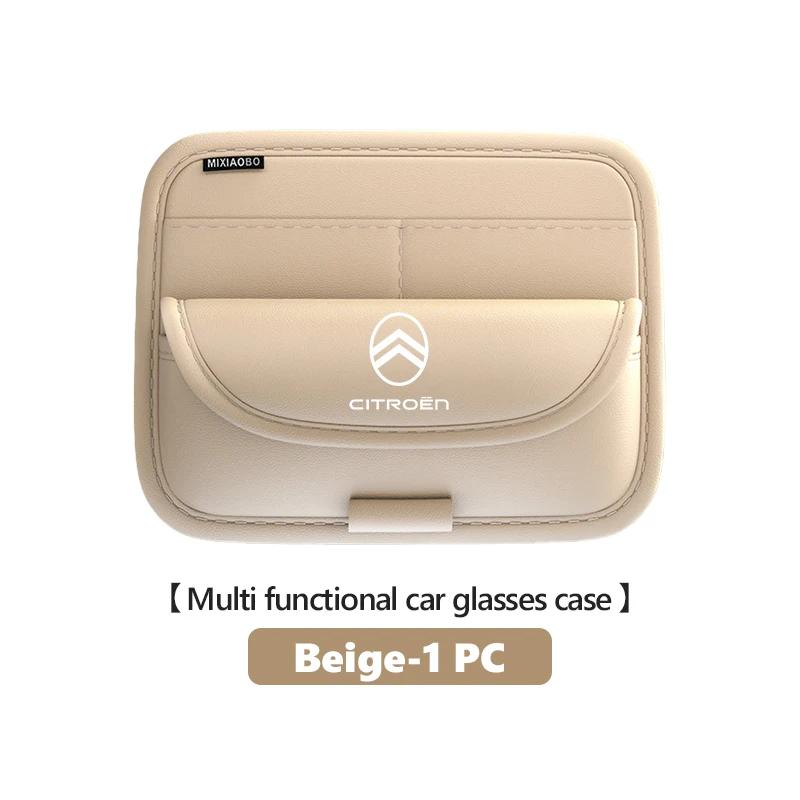 Car Sunshade Glasses Bag Sun Visor Card Organizer Storage Box For Citroen C4 C3 C5 C1 C2 C6 C4L DS3 DS4 Berlingo Picasso Jumper