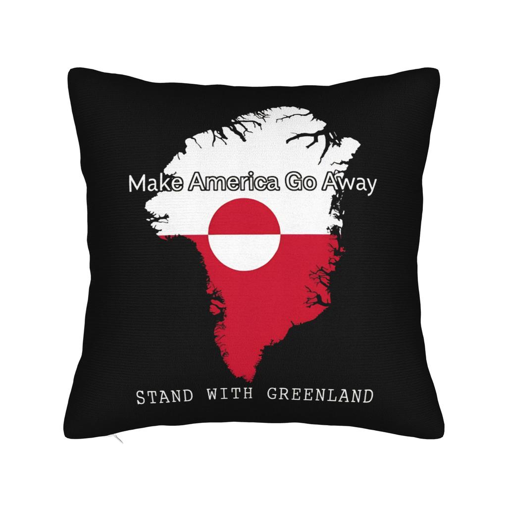 Nu Det Nu uk Greenland flag Pillowcase Polyester Cushion Cover Gift MAGA Throw Pillow Case Cover Home Zippered 4040cm