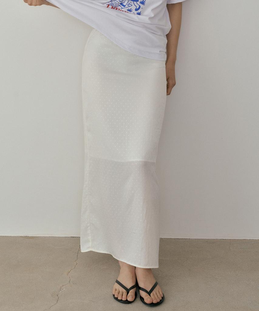 REORG Asp Dot Long Skirt Ivory