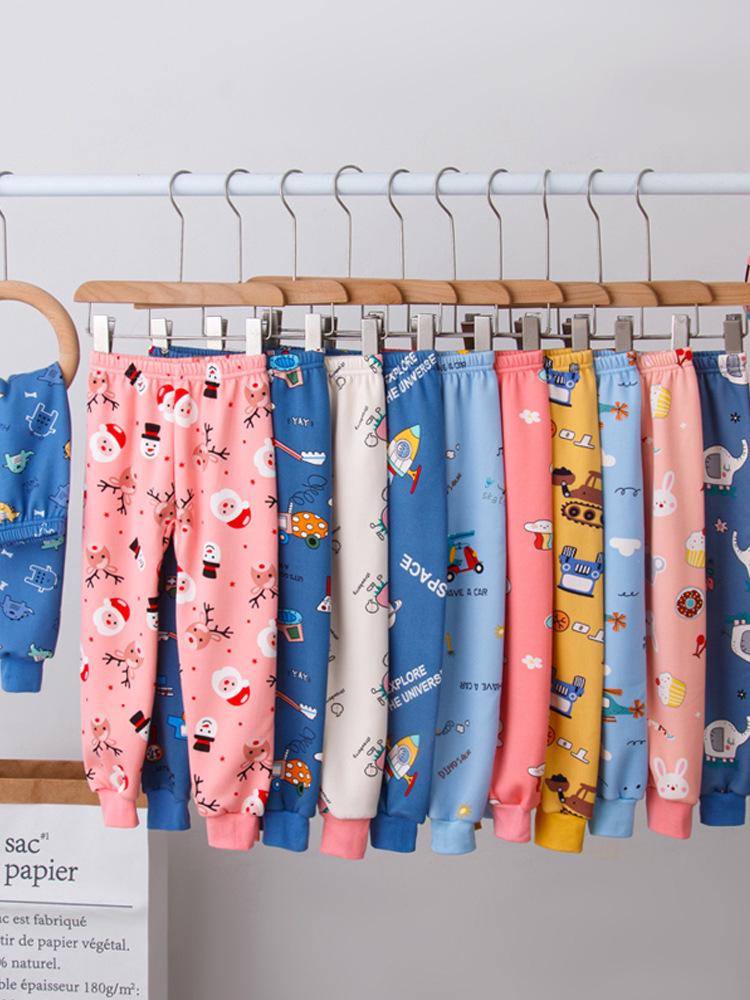 Kids' Fleece-Lined Winter Pants - Warm Base Layer for Boys & Girls with Ankle Cuffs