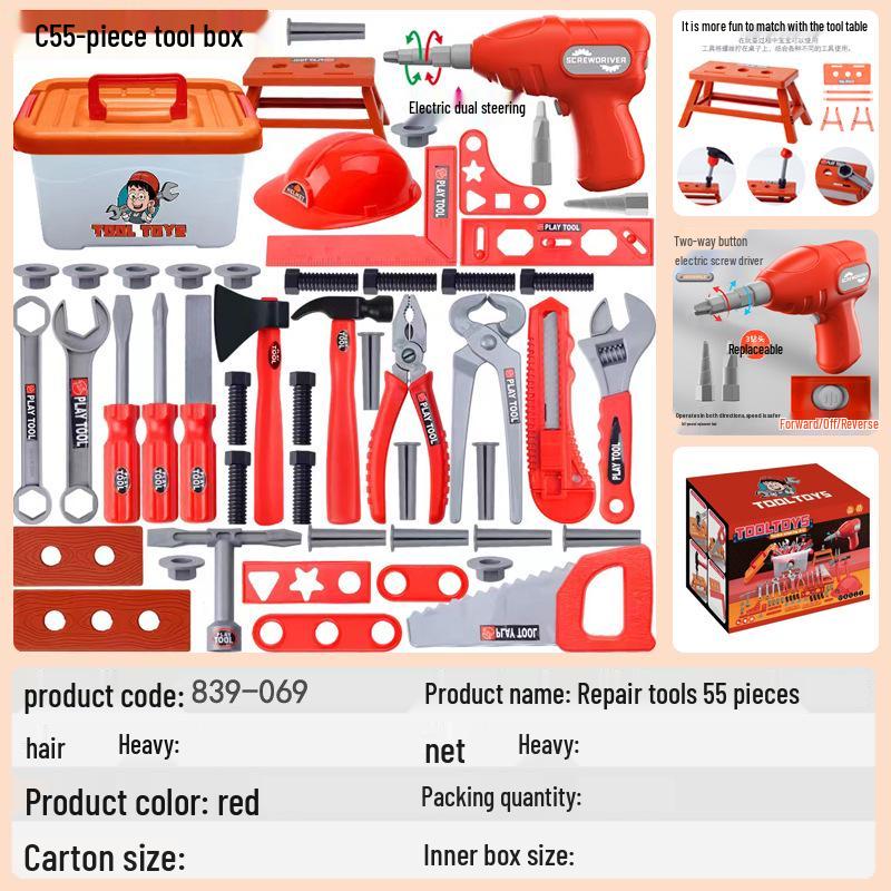 Children's Toolbox Set with Electric Drill and Screwdriver Repair Toys