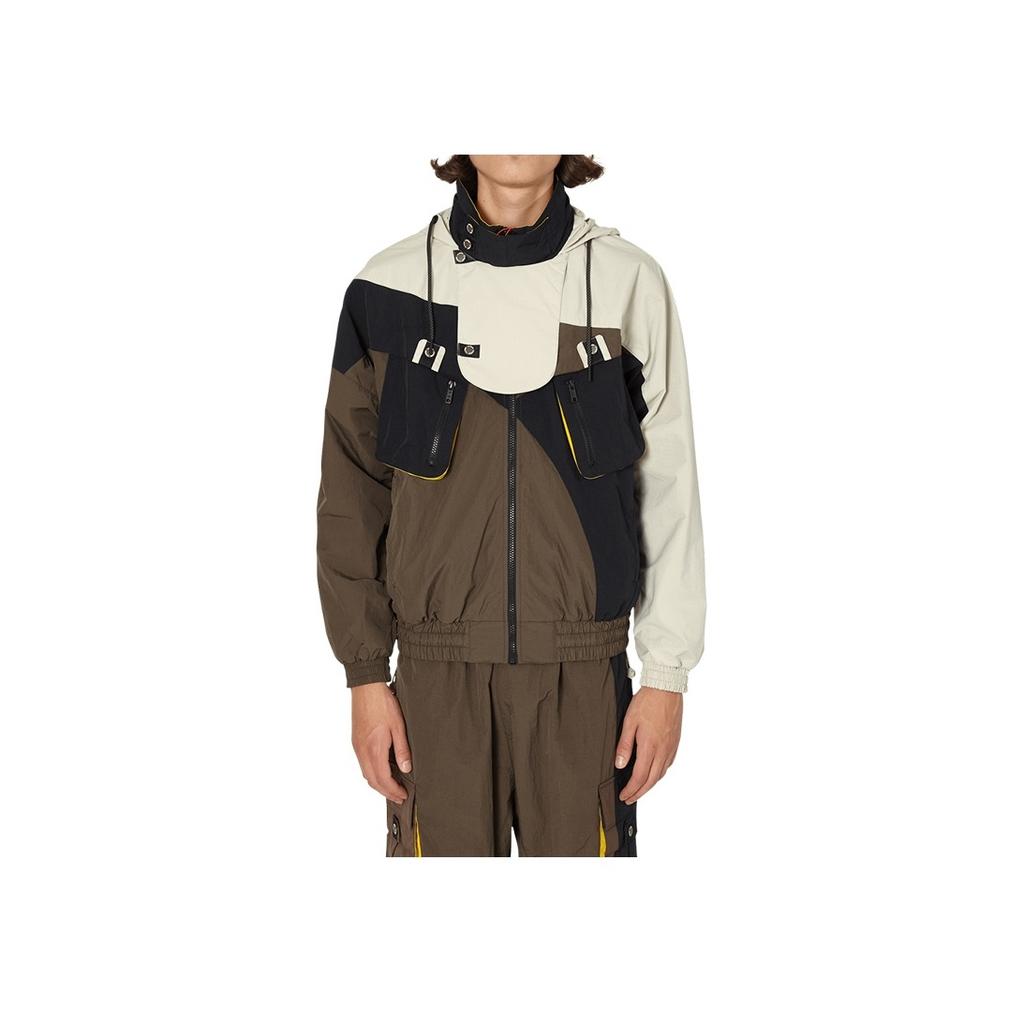 Li Ning Color Block Loose Jacket Men Jackets Brown Black AJDQ373-1