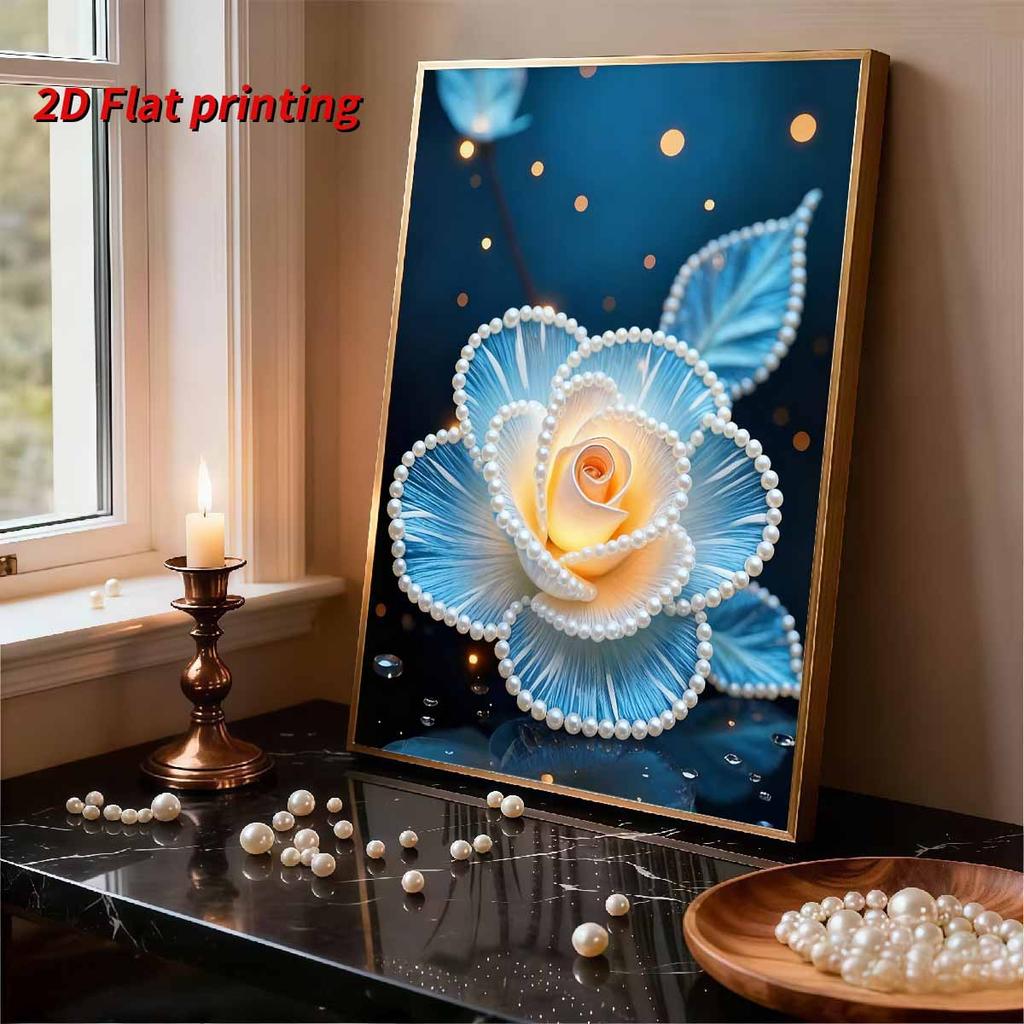 DIY Bud of A Flower Pearl Diamond Art Painting Kits for Adults and Beginners,fine View Sparkling Painting Craft Home Wall Decor Handmade Gift
