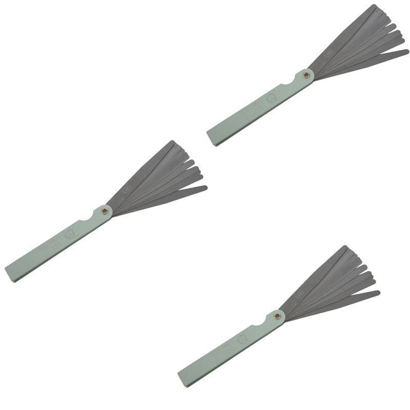 Multifunction 3X New 0.02 To 1Mm 17 Blade Thickness Gap Metric Filler Feeler Gauge Measure Tool