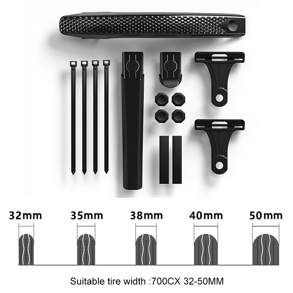 Cycling Mud Flaps Strong Toughness Bike Tire Wheel Mudguard Lightweight Road Bike Wheel Fenders for Front Rear Wheels Below 50mm