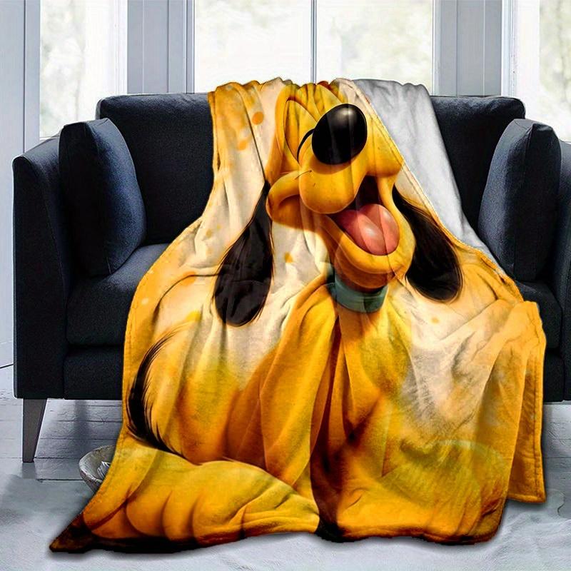 1 pezzo, Coperta Plasmabile Pluto Cane Cartone Animato Carino Regalo per Amici, Coperta Morbida per Divano, Letto, Auto, Viaggio, Campeggio, Sonnellino in Ufficio, Decorazione per la Casa