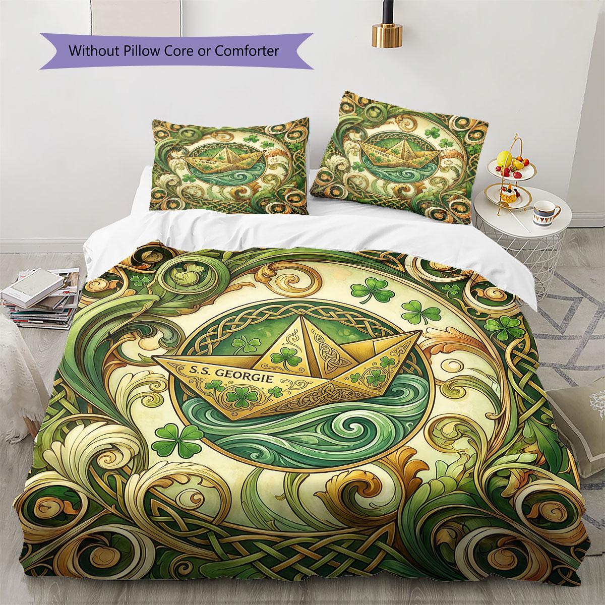 IT Pattern Bedding Quilt Set Quilt Cover Pillowcase Home Decoration Birthday Gift (1 * duvet cover + 2 * pillowcase, without core) 135x200cm