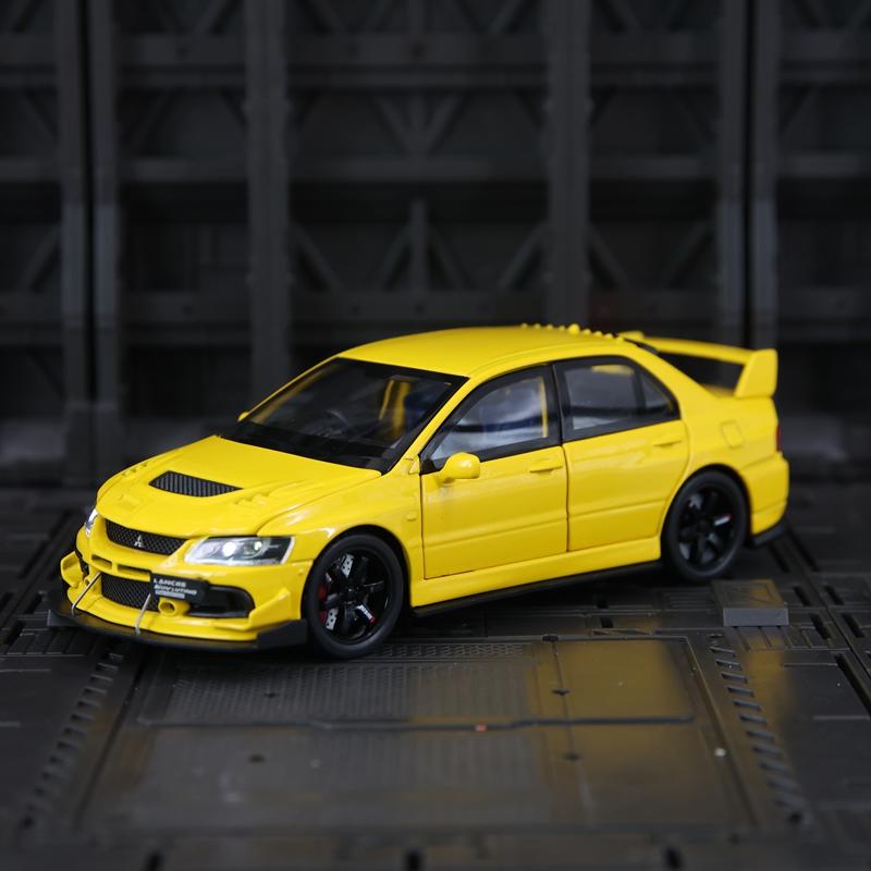1:32 Mitsubishi EVO 9th generation alloy rally car model doors and engine hood, trunk can be opened has sound and lighting