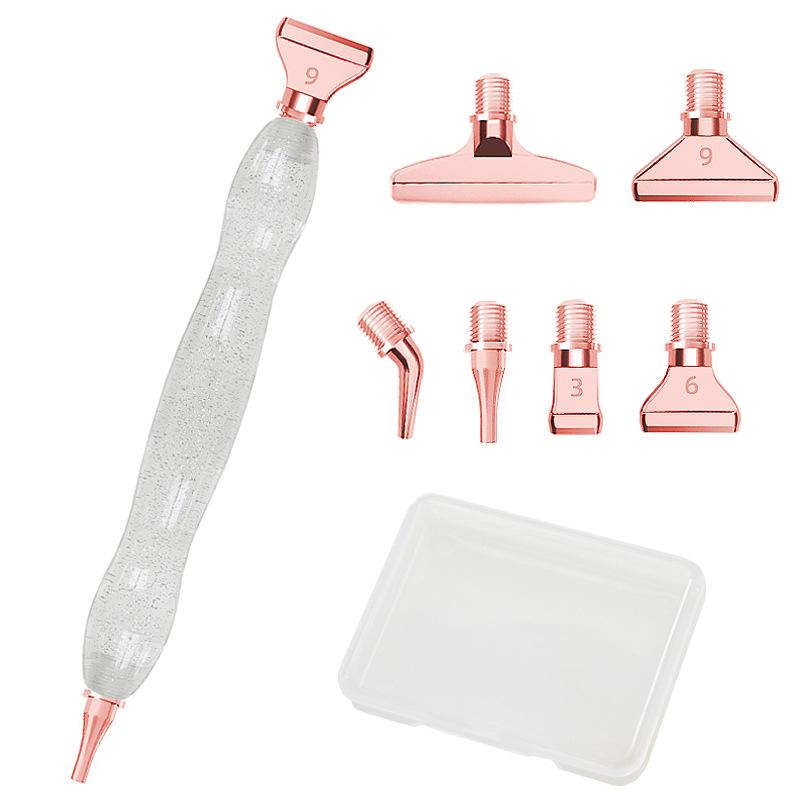 Ergonomic Diamond Painting Pen with Screw Plastic & Metal Tip, 5D Art Nail Gem Picking Tool Accessories
