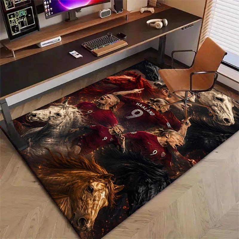 1pc Haaland1 Design Printed Area Rug Carpet for Bedroom Living Room Home Decor Rugs Mat Non Slip Mat Rug for Bedside