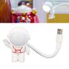 Spaceman Voice Control Night Light USB Powered Dual Color Temperature Dimmable LED Bedside Lamp