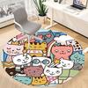 1PC Cats Love Office Round Area Rug,  Mat Suitable ForOffice, Under Office Chairs Bedroom Living Room Home Decor, Room Deco