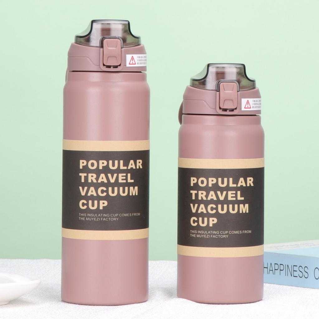 900ml Large Capacity Stainless Steel 304 Sport Thermos Mug With Straw Portable Vacuum Flask Travel Thermal Water Bottle Tumbler