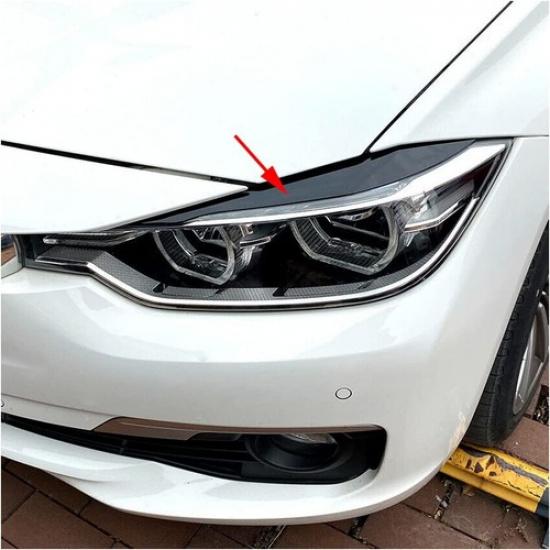 2pcs For BMW 3 Series F30 F31 Accessories Headlight Eyebrow Eyelid Cover Trim