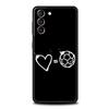 Phone Case For Samsung Galaxy S25 Edge S24 S23 S22 S21 Ultra S20 FE 5G S10 S10E S9 Plus Soft TPU Cover Soccer Heartbeat