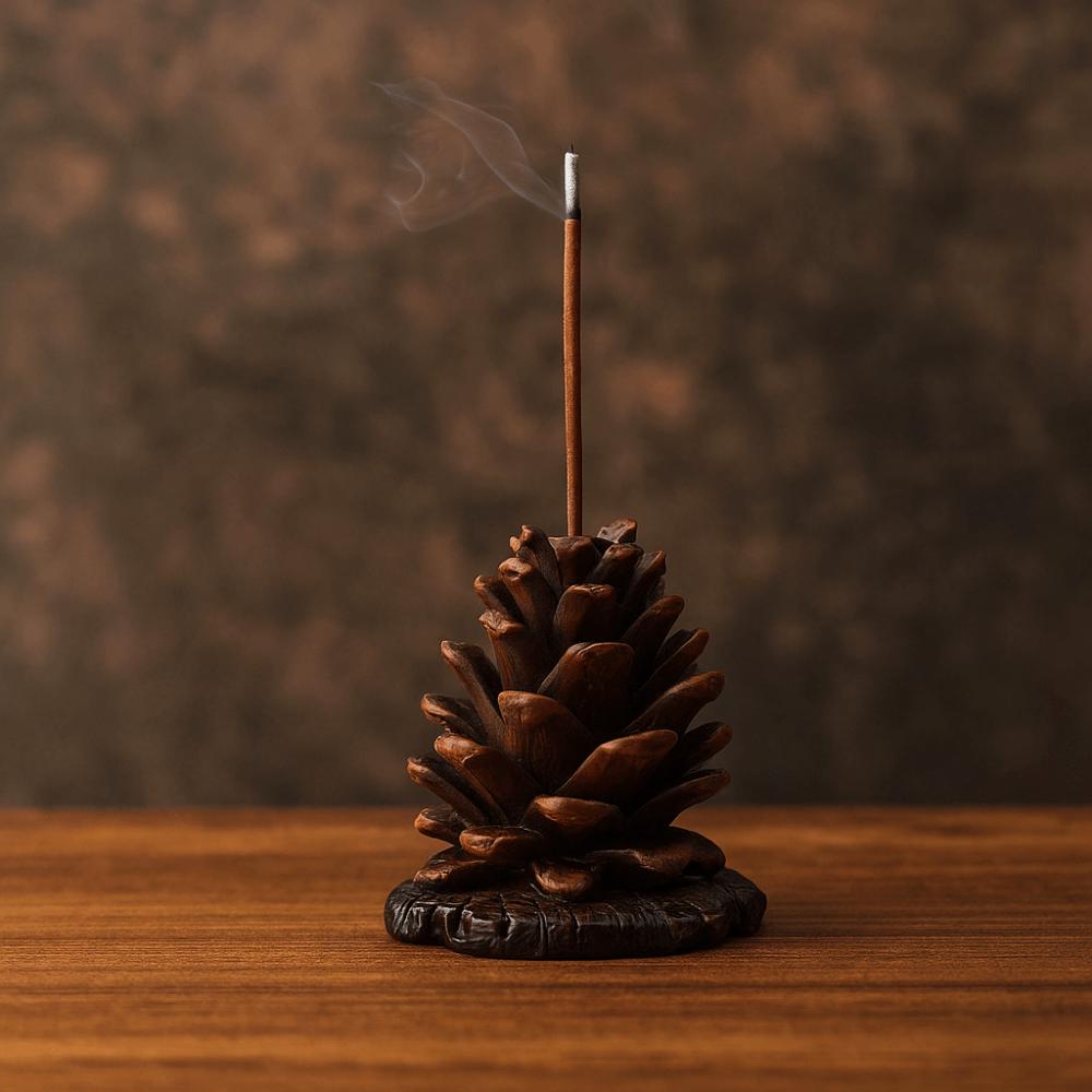 Decorative Simulation Pine Cone Fragrance Base Funny Incense Insertion  Home