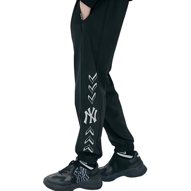 New MLB Knitted Sweatpants Unisex Black 3ATPS0216-50BKS