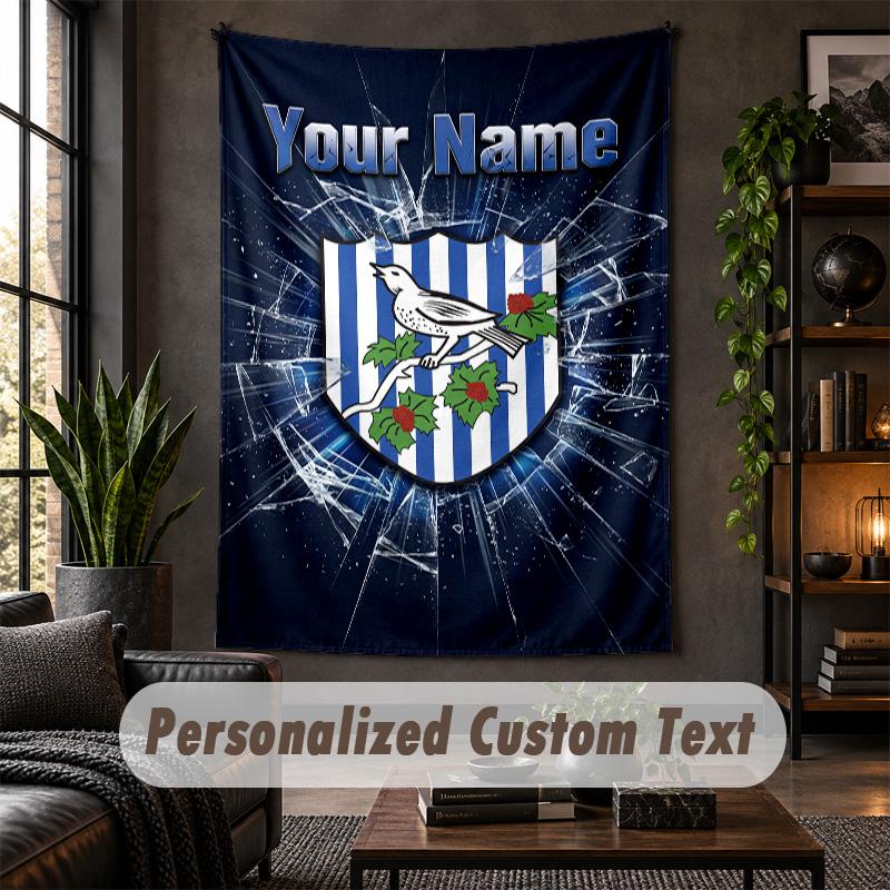 Tapiz de Pared Personalizado, Texto Personalizado del West Bromwich Albion FC, Arte de Pared de Tela Suave Para Decoración de Interiores