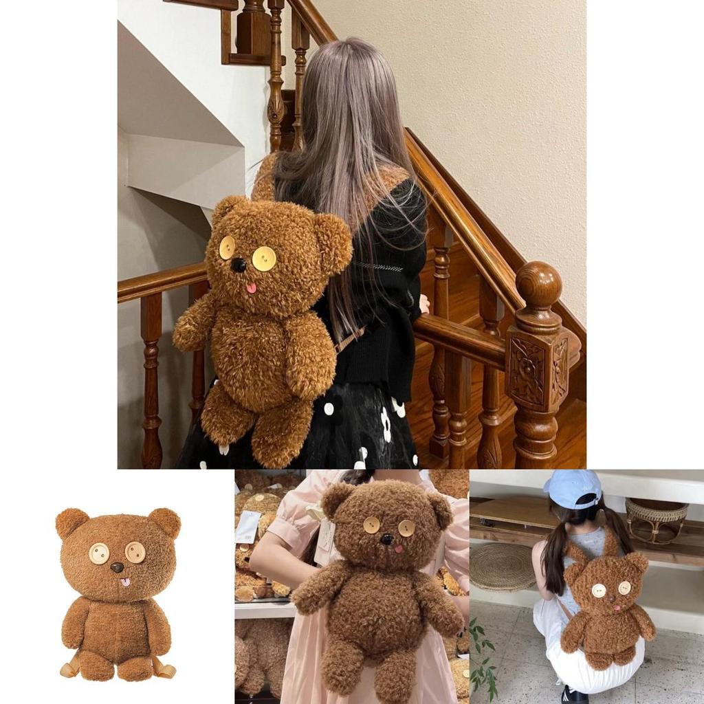 Universal Studios Cartoon Tim Bear Plush Backpack With Storage For Daily Use And Gift Ideas