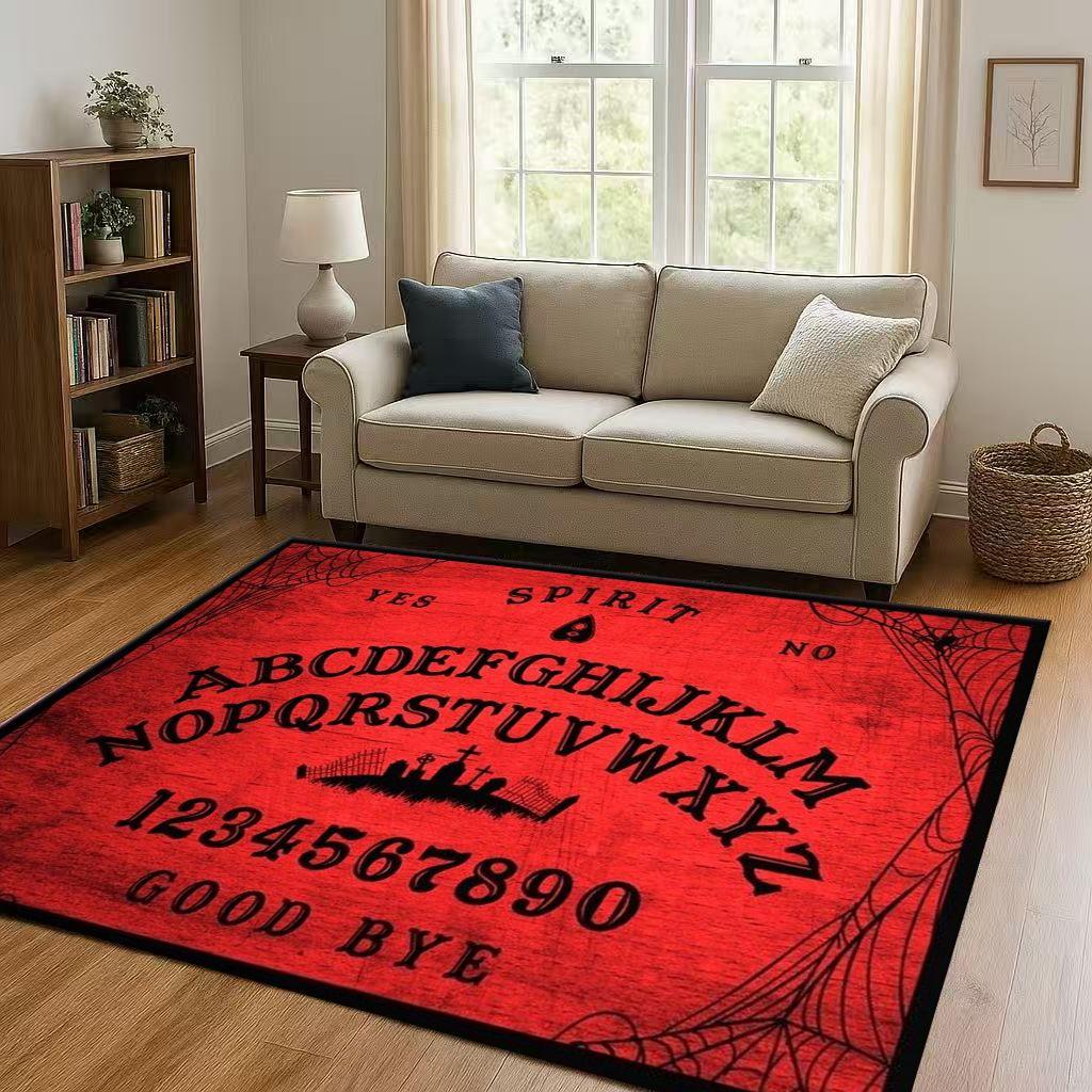 Retro Witch Spirit Ouija Board Art Living Room Non Slip Area Rug Carpet for Bedroom Kids Playroom Sofa,Home Decor Doormat