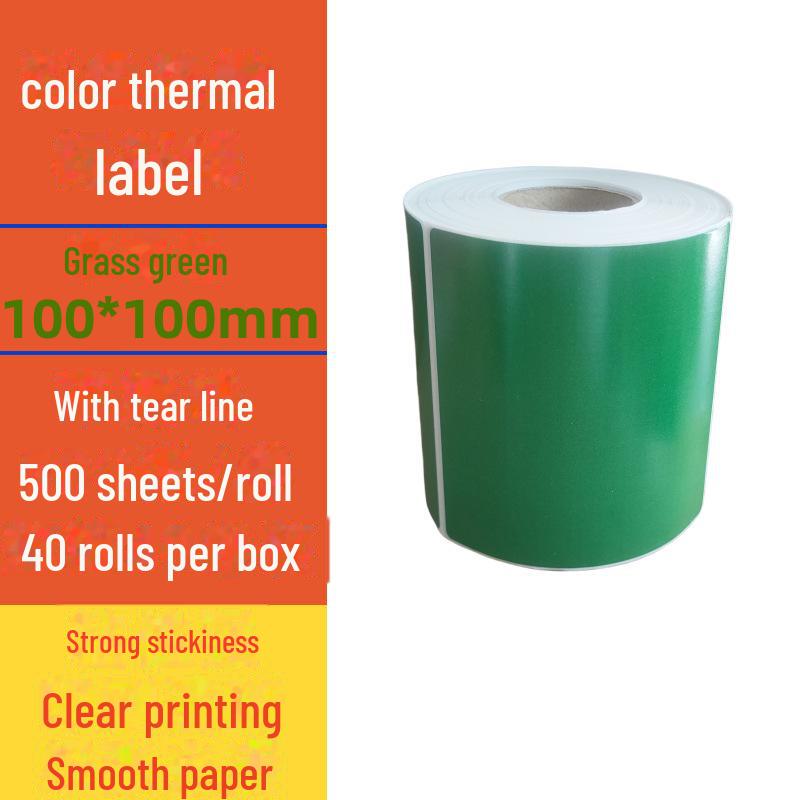 Spot Three-Proof Self-Adhesive Thermal Label Paper for Barcode Printing (100x100mm)