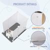 MEEXPAWS Cat Litter Box Enclosure Splash Guard L Size cm x Cat Guard Pet Guard Fence Includes Cat Litter Mat Easy to Clean & Approx. 68.58 50.8 cm.