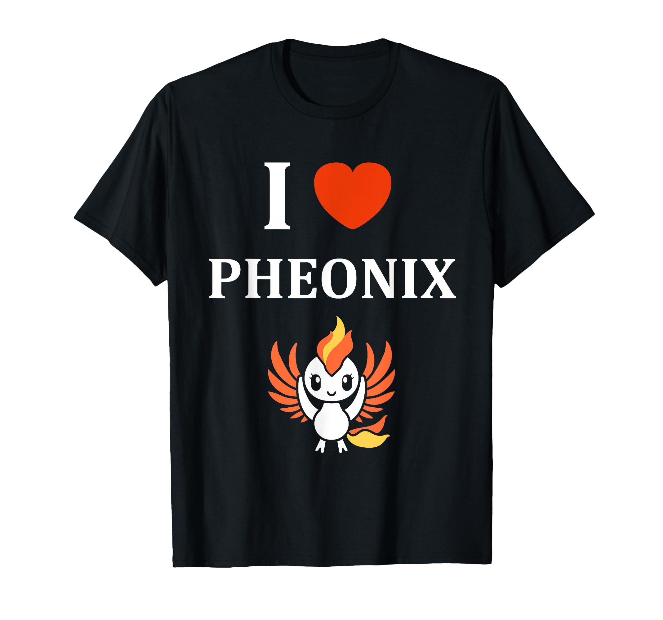 

Humor Phoenix Animals Simple Fire Bird i love Phoenix T-shirt чёрный