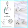 100% 925 Silver Butterfly Flower Blue Zircon Charms Beads Fit Qikaola 925 Bracelets Exquisite DIY Jewelry Gift