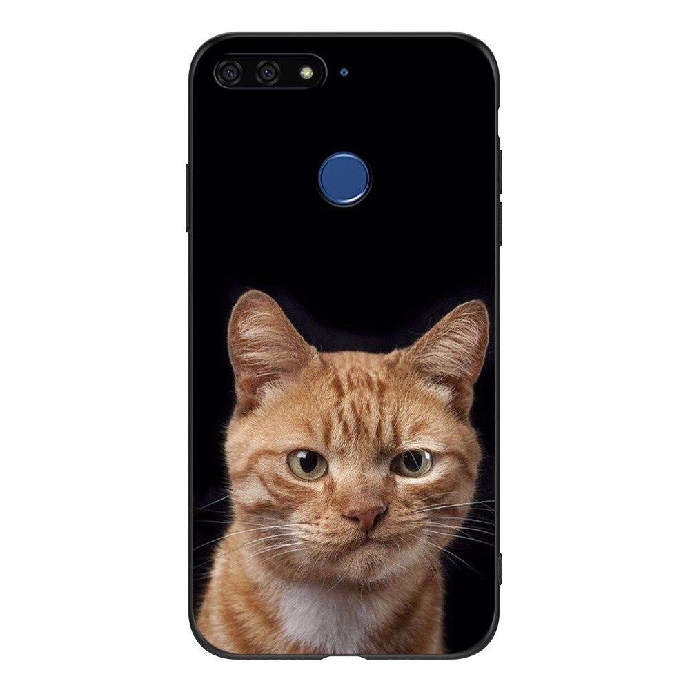 For Honor 7C 5.7 Inch Case Soft Back Cover Phone Case For Huawei Honor 7c Aum-L41 Silicon Black Tpu Case Lion Wolf Tiger Dragon