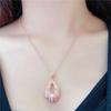 Exquisite Russian Purple Gold Pattern Hollow Pendant, Luxury Rose Gold-Plated Color Gold Water Drop Car Flower Pendant For Women