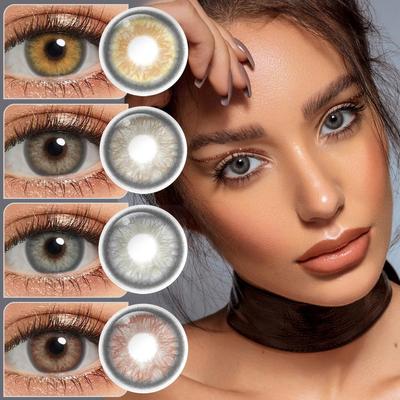 Farbige Kontaktlinsen für Augen, Iris-Serie, Farbkontaktlinsen, weiche Linsen, graue Schönheitsschüler, große Augenkontaktlinsen, modische Linsen
