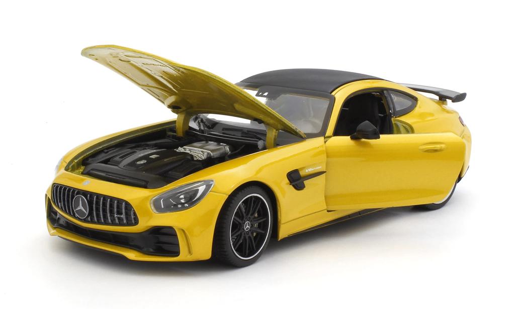 WELLY Scale Mercedes AMG GTR Yellow Finished Product Resale 1/24