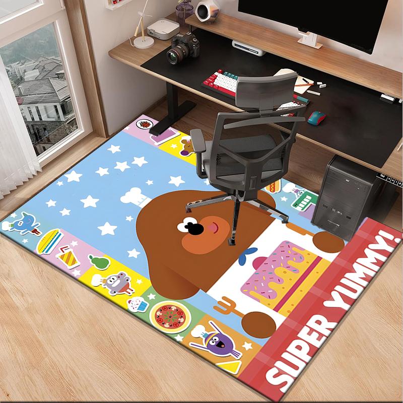 Cute Du-ggee Adventure Office Rug Chair Mat, Game Carpet, Suitable for Front Door, Bedroom, Living Room, Desk, Holiday Gift