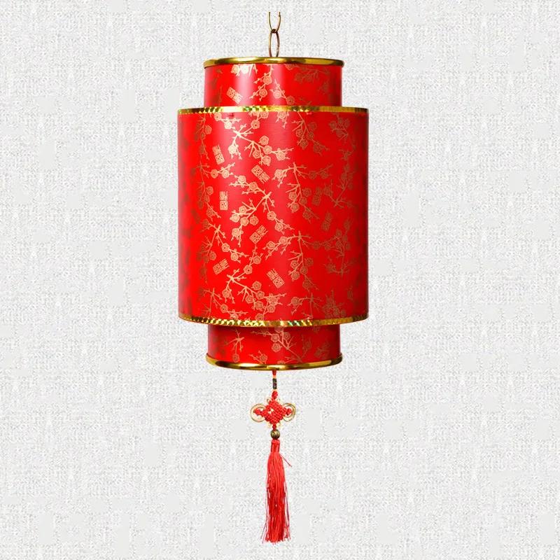 Chinese Style Hanging Lanterns Lamp PVC Waterproof Antique Palace Lanterns Retro Chinese Red Lanterns Festival New Year Decor