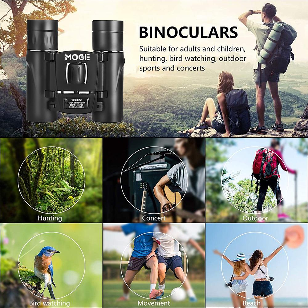 500 * 25 Binoculars, High-definition, Low-light Night Vision, Outdoor Pocket Portable Telescope Camping