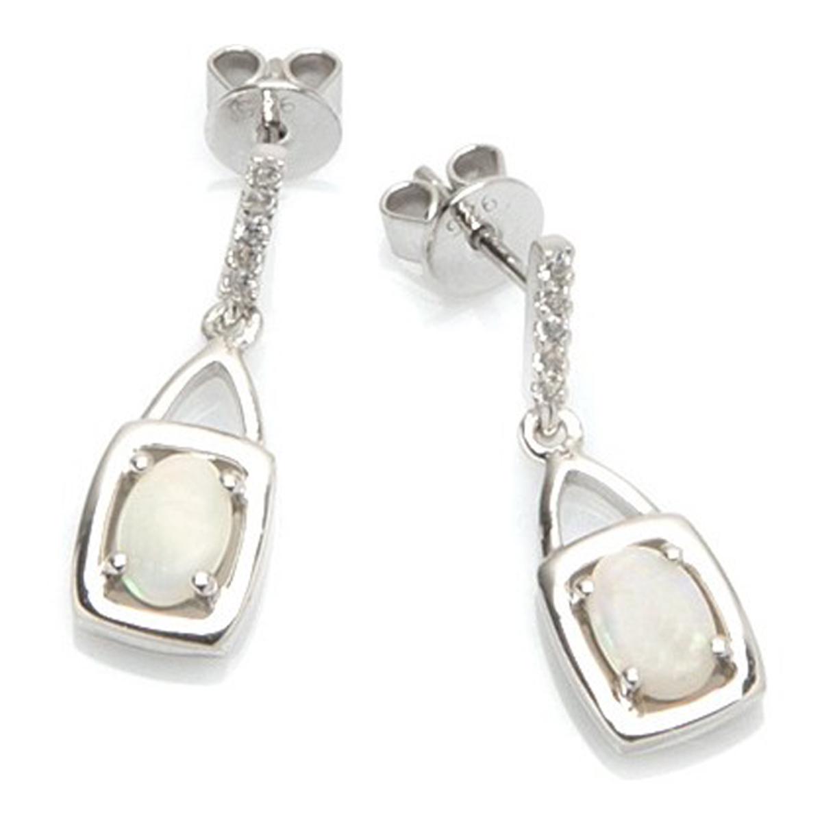

Les Trésors De Lily [G9283] - Серебряные серьги Goddess Opal Белое серебро (родированное покрытие) - 20x6 мм