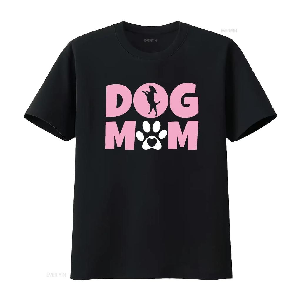 Dog Mom Mothers Day Present for Loving Cute Womens T Shirt Black 4X Large vintage Washed Stylish homme Comfortable graphic