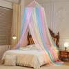 No-Install Dome Princess Tent: Colorful Encrypted Folding Mosquito Net for Double Bed
